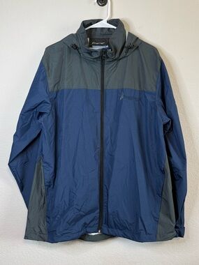 Frogg Toggs Outerwear Blue Gray Toadz Waterproof Rain Jacket Size S/M